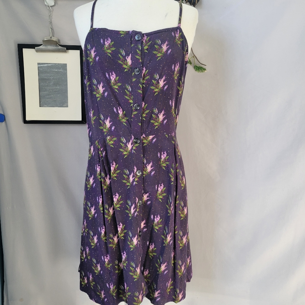 Disturbia Petra Button Up Cami Mini‎ Dress US 14